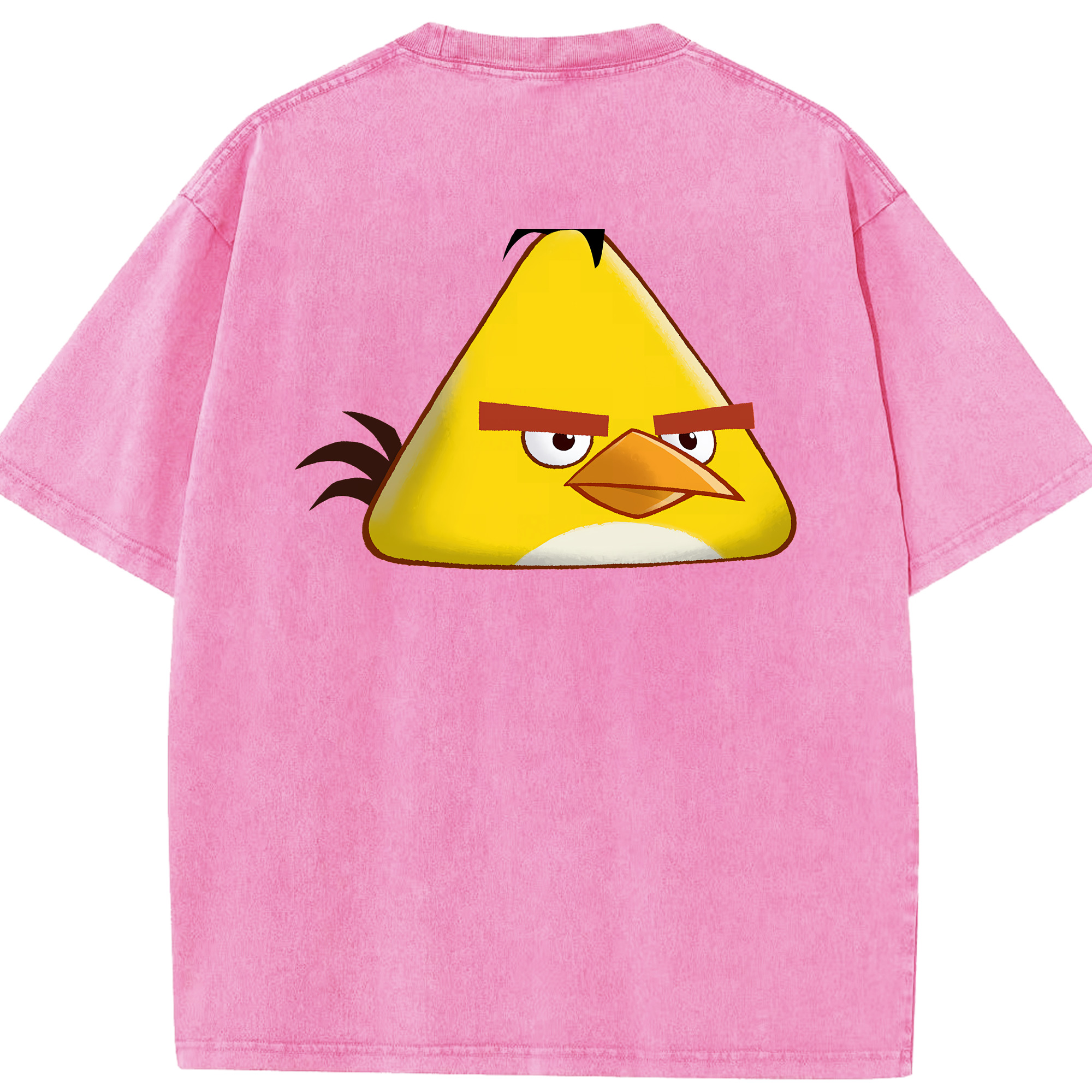 （画像用） Angry Birds アングリーバード 綿100% ヴィンテージ風 半袖Tシャツ（背面プリント）